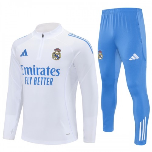 Real Madrid Training Sweatshirts Quarter-zip 2025-26 Weiße Für Herren Real Madrid Training Sweatshirts Quarter-zip 2025-26 Weiße Für Herren